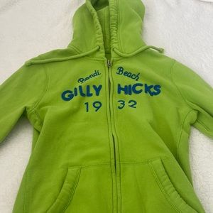 gilly hicks sydney green zip up sweatshirt